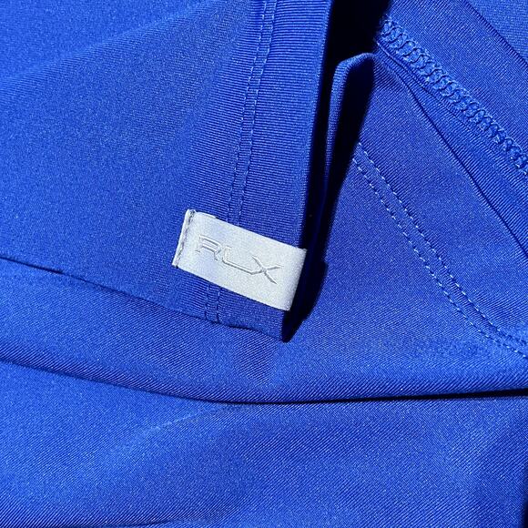 RLX‎ Ralph Lauren Mens Golf Shirt L Cobalt Blue Casual EUC - Picture 2 of 5
